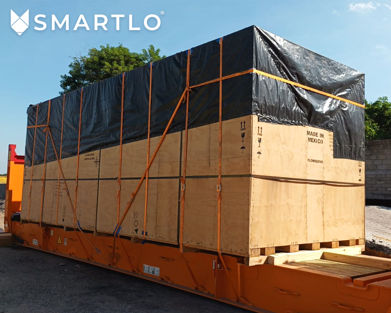 Caja de madera industrial